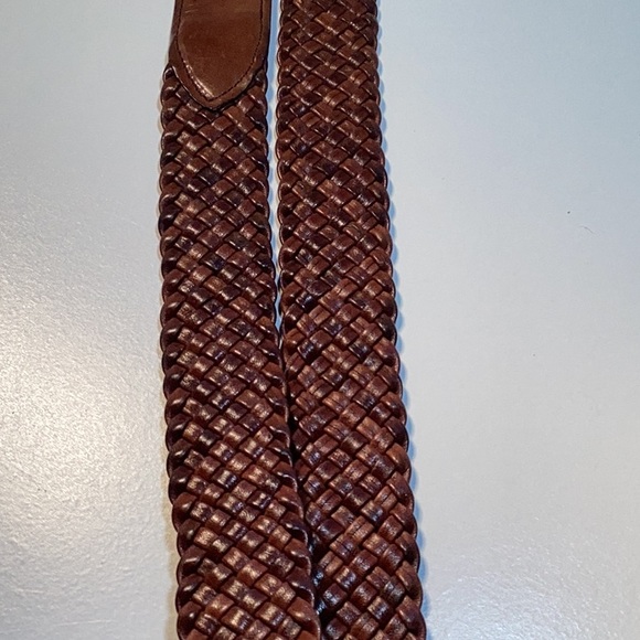 Yves Saint Laurent Leather Woven Belt Brass Buckle Some White Marks See Photo - Picture 11 of 16